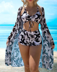 Clovelly - 3-Piece Printed Bikini Set