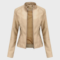Sarah – Casual leather jacket for effortless elegance