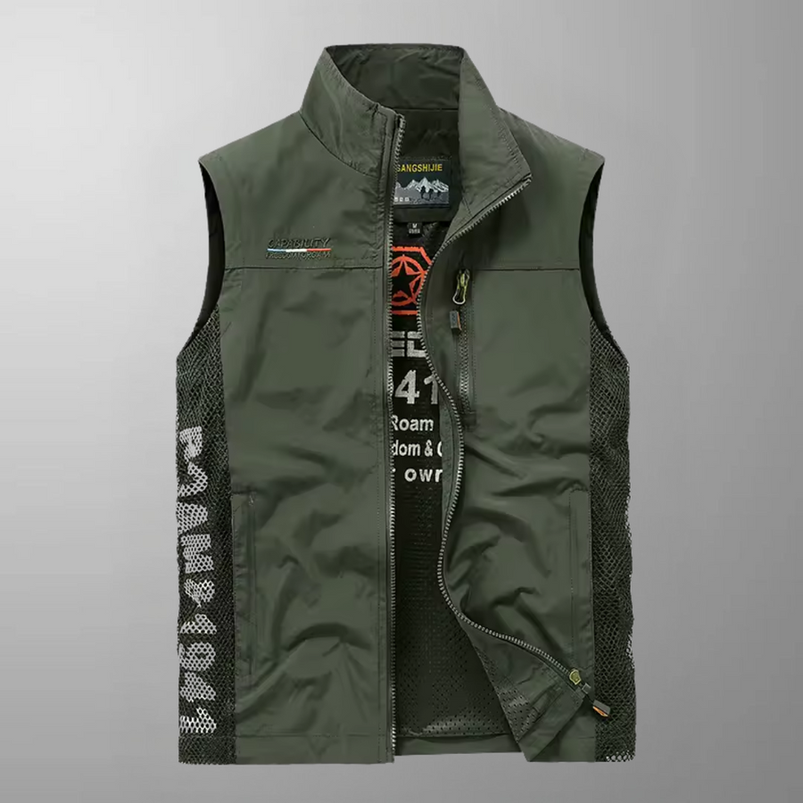 Edward - Multi-Pocket Breathable Outdoor Cargo Gilet