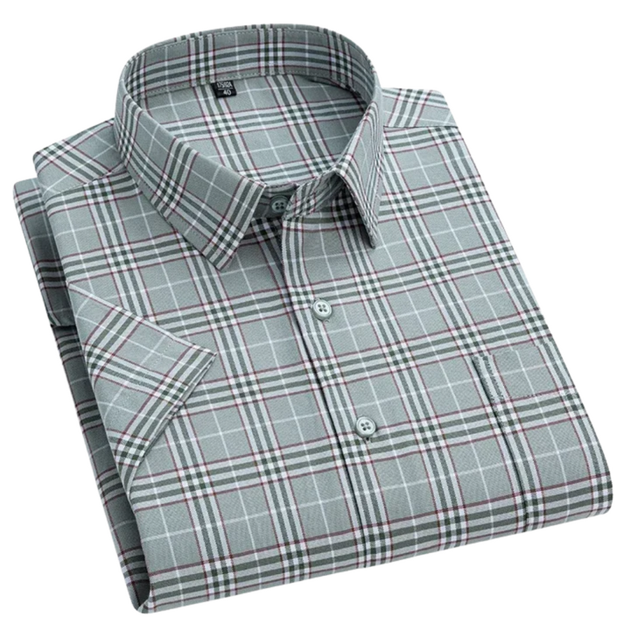 Zack | Short-Sleeve Cotton Shirt Light Green