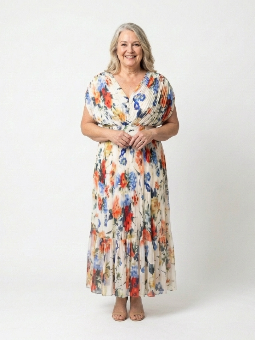 Mollie – Pleated Midi Dress