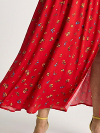 India – Square Neck Floral Midi Dress