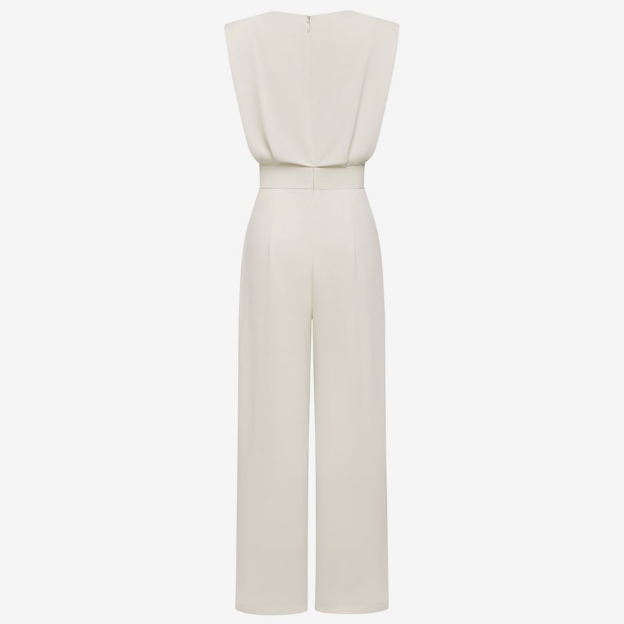 Aria - Belted Fluid Jumpsuit