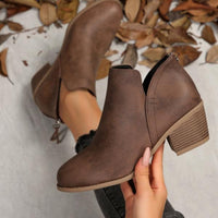 Theodora – Textured Ankle Boots