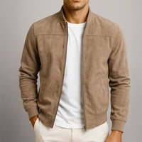Fergus - Suede Bomber Jacket