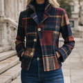 Penelope - Plaid Mid-Season Coat