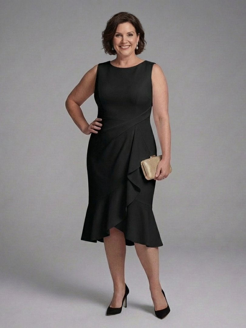 Amity - Sleeveless Midi Dress with Wrap Detail