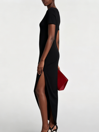 Agnes – Open Back Asymmetrical Midi Dress