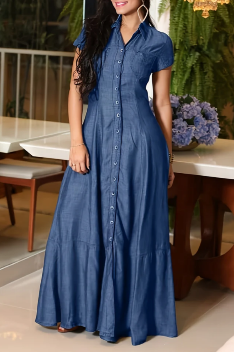 Dovie - Long Denim Dress