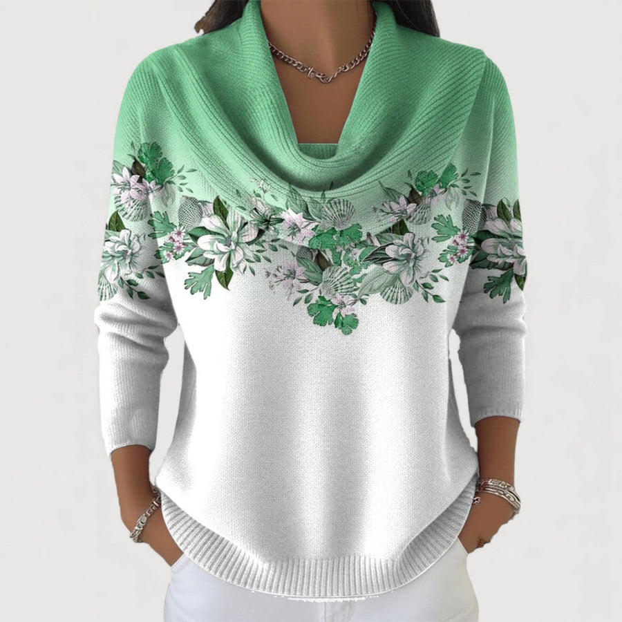 Margaret – Floral Cowl Jumper
