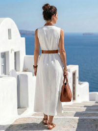 Runa - Contrast Line Midi Dress