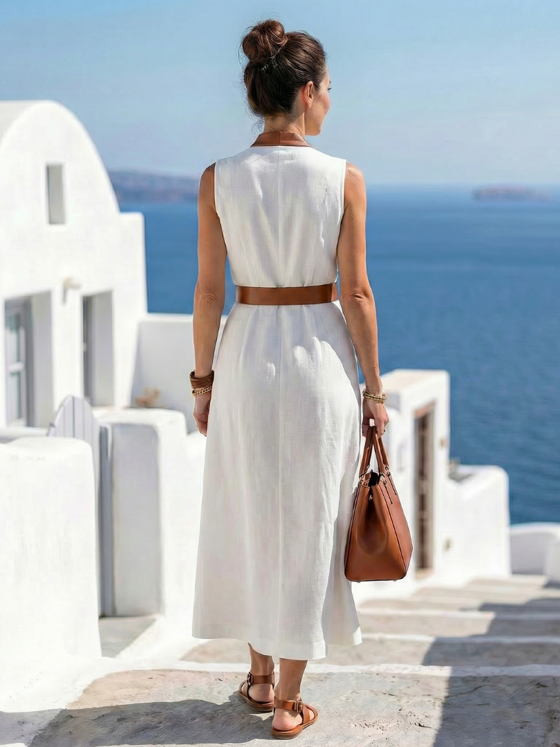 Runa - Contrast Line Midi Dress
