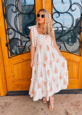 Enchanting Moments Midi Dress Peach Large