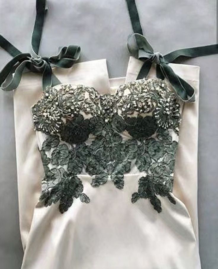 Ankle Length Prom Dress With Dark Green Lace