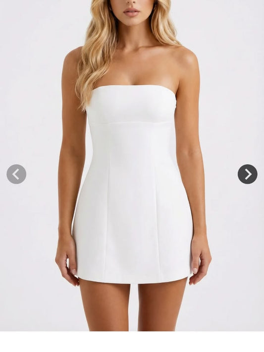 Kayla's Collectives Dress Kayla's Collectives White Mini Dress Color: