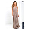 Dress 's Tricks Of The Trade Multi Way Wear Dress Color: Cream Tan