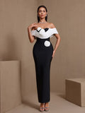 One Shoulder Crystal Embellished Bandage Dress
