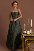 Deep Olive Jacquard Dress