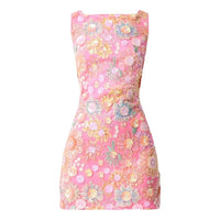 Elliatt Pink Embroidered Tulle Mini Dress Size S