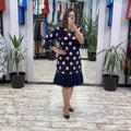 Camilla – Pleated Polka Dot Midi Dress