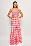 Mottled Crop Hip Hugging Maxi Dress