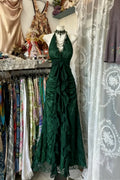 Black Red Sweet Vintage Fashion Backless Long A Line Chiffon Tulle