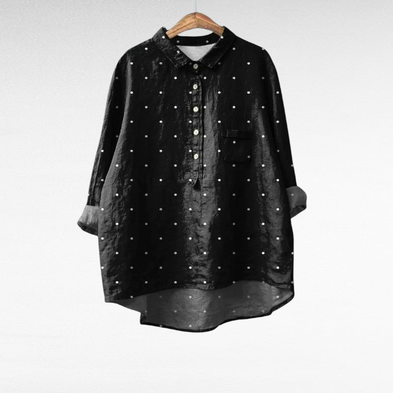 Ione - Elegant Linen Summer Blouse