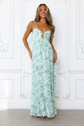 Celestial Daydreams Maxi Dress Green XL Print
