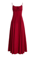 Staud Margi Cotton Midi Dress Red US 10 Moda Operandi