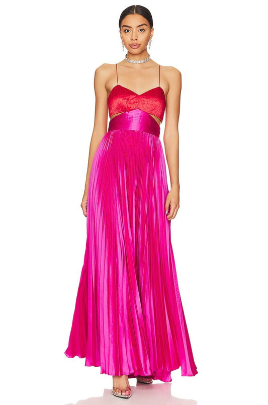 AMUR Elodie Gown in Red Rose & Magenta from Revolve.com