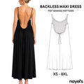Backless Maxi Dress Sewing Pattern And Instructions Pdf Summer Slip