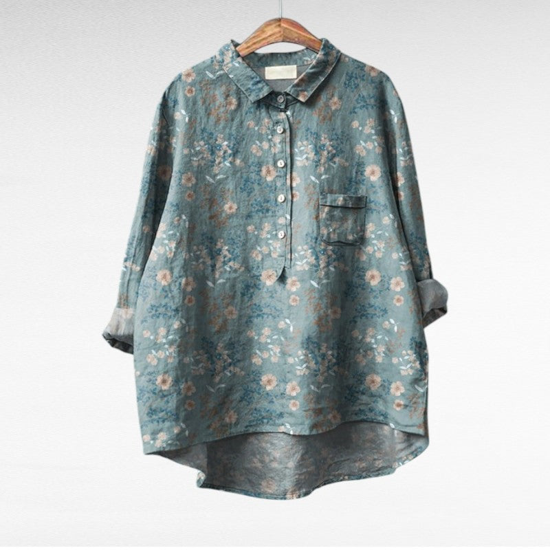 Arlette - Elegant Linen Summer Blouse