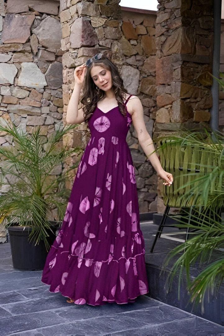 Purple Maxi Dress For WomenSpaghetti Strap Long Dress Boho Summer