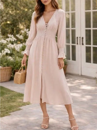 Dress Nwt Fia Midi Dress Smocked Waist Summery Cream White Size 0 C