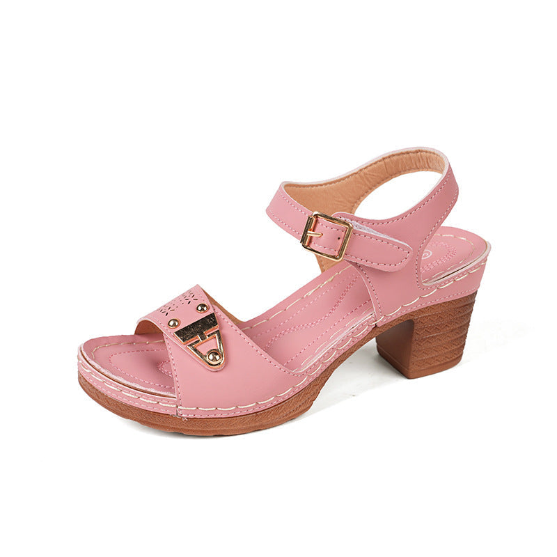 Darel Block Heel Buckle Sandals