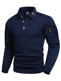 Gabriel – Textured Polo Shirt with Breathable Warm Fabric