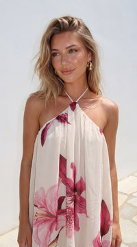 Ivory Endless Summer Mini Dress Cream Multi
