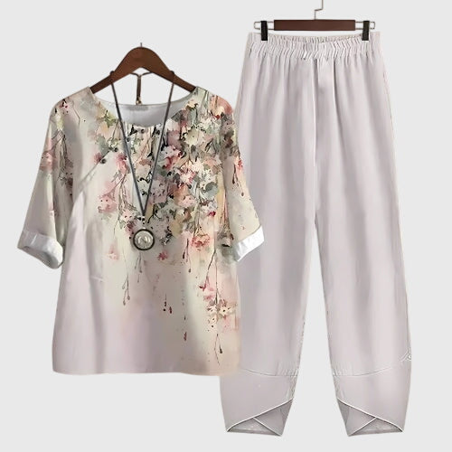 Alessia | Comfortable Two Piece Set White