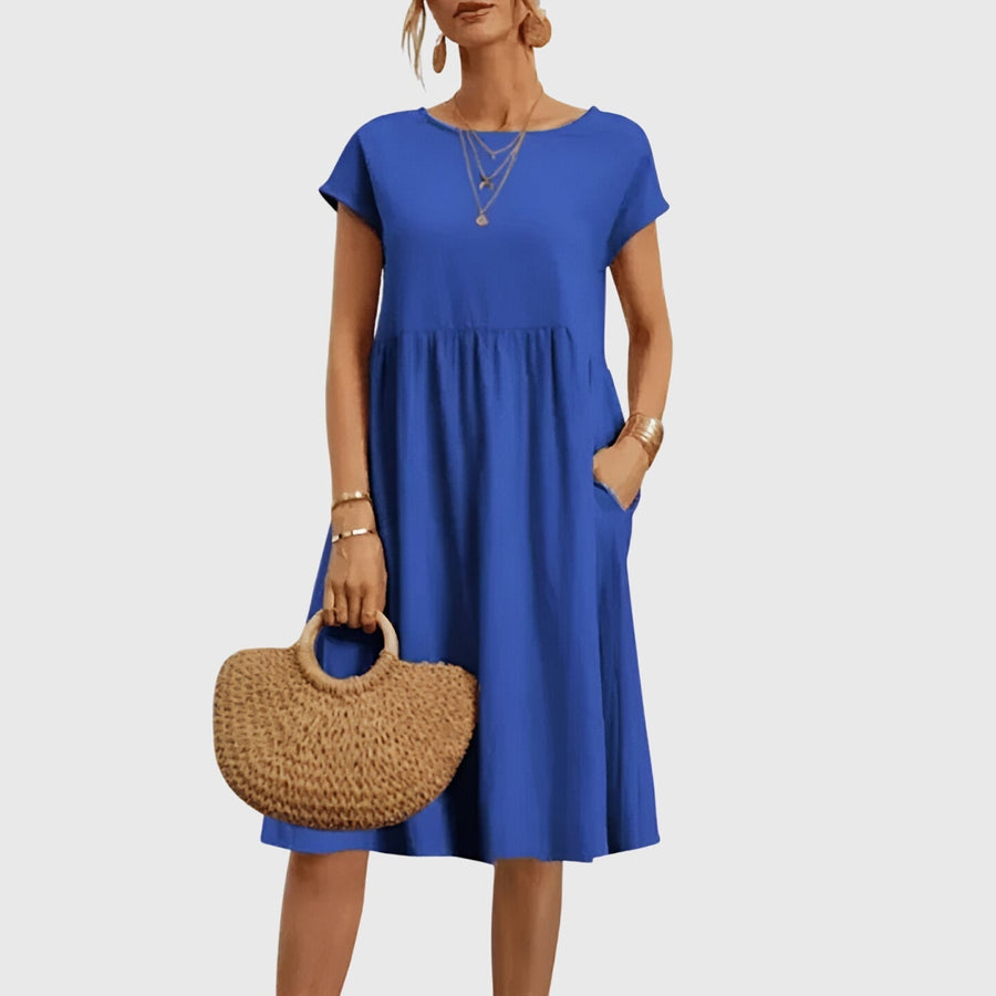 Mirabel | Elegant Spring Dress Ocean Blue