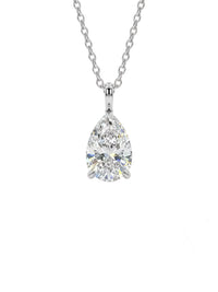 2ct Drop-Shaped Diamond Necklace
