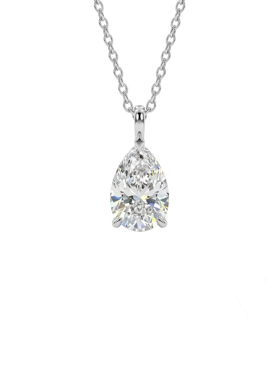 2ct Drop-Shaped Diamond Necklace