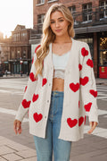 Ailith Heart Print Cardigan