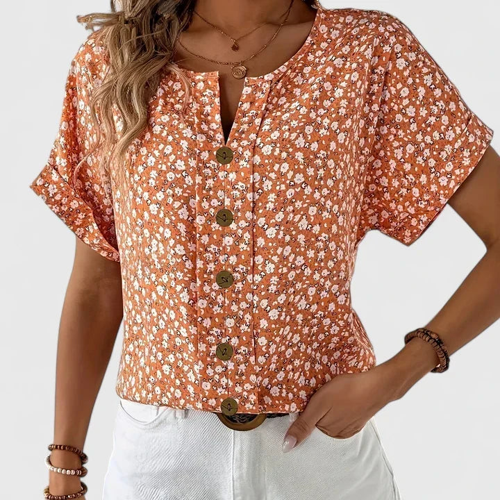 Faylora | Comfortable Blouse Orange