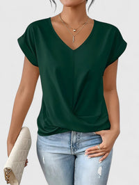 Mahrianne | Comfortable V-Neck Top Green