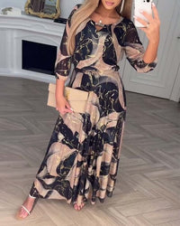 Gloria – Printed Chiffon Maxi Dress
