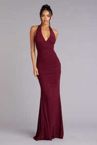 Juliana Mesh Strappy Back Formal Dress