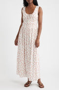 Rails Jordie Floral Cotton Maxi Sundress In Rouge Romantic At
