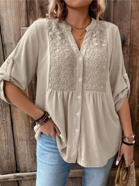 Tilly - V-Neck Button Blouse