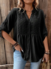 Tilly - V-Neck Button Blouse