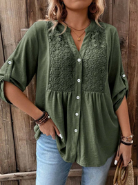 Tilly - V-Neck Button Blouse